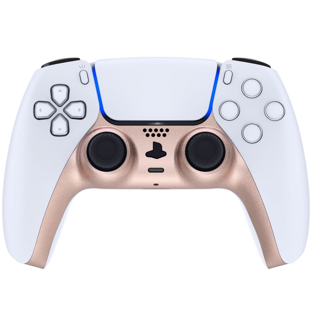 Matte UV Rose Gold Decorative Trim Shell With Accent Rings Compatible With PS5 Controller-GPFP3018WS - Extremerate Wholesale