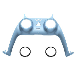 Matte UV Titanium Blue Decorative Trim Shell With Accent Rings Compatible With PS5 Controller-GPFP3016WS - Extremerate Wholesale
