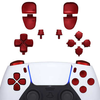 Matte UV Vampire Red 11in1 Button Kits Compatible With PS5 Controller BDM-030 & BDM-040 - JPF1003G3WS - Extremerate Wholesale
