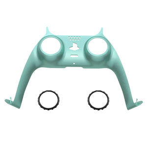 Matte UV Vista Green Decorative Trim Shell With Accent Rings Compatible With PS5 Controller-GPFP3022WS - Extremerate Wholesale