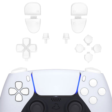Matte UV White 11in1 Button Kits Compatible With PS5 Controller BDM-030 & BDM-040 - JPF1008G3WS - Extremerate Wholesale