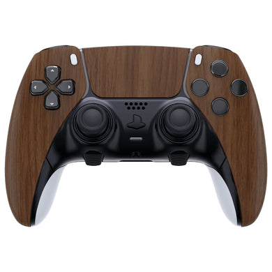 Matte UV Wood Grain Left Right Front Housing Shell With Touchpad Compatible With PS5 Edge Controller - MLREGS001WS - Extremerate Wholesale