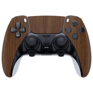 Matte UV Wood Grain Left Right Front Housing Shell With Touchpad Compatible With PS5 Edge Controller - MLREGS001WS - Extremerate Wholesale
