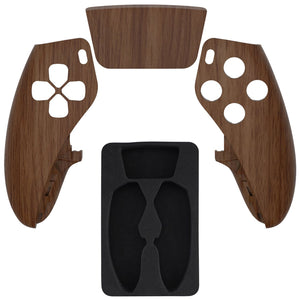 Matte UV Wood Grain Left Right Front Housing Shell With Touchpad Compatible With PS5 Edge Controller - MLREGS001WS - Extremerate Wholesale