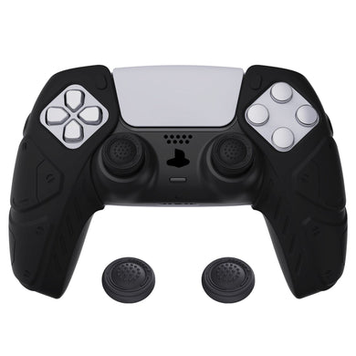 Mecha Edition Black Ergonomic Silicone Case Skin With Black Joystick Caps For PS5 Controller-JGPF001 - Extremerate Wholesale