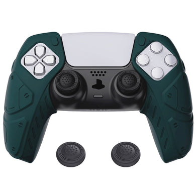 Mecha Edition Racing Green Ergonomic Silicone Case Skin With Black Joystick Caps For PS5 Controller-JGPF004 - Extremerate Wholesale