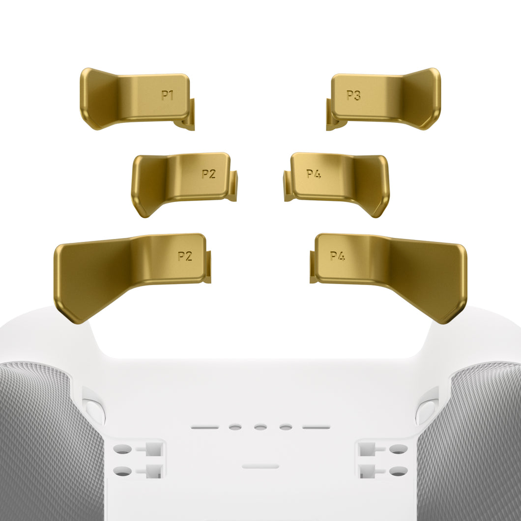 Metalic Hero Gold 6in1 Replacement Interchangeable Swift Back Paddles for Xbox One Elite & Elite Series 2 Controller - IL603WS