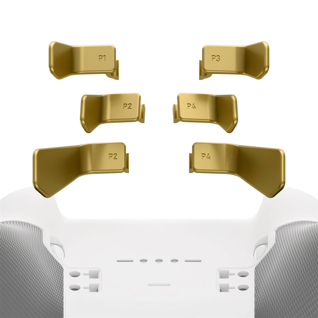 Metalic Hero Gold 6in1 Replacement Interchangeable Swift Back Paddles for Xbox One Elite & Elite Series 2 Controller - IL603WS - Extremerate Wholesale