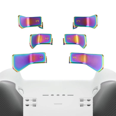 Metalic Rainbow Aura Blue & Purple 6in1 Replacement Interchangeable Swift Back Paddles for Xbox One Elite & Elite Series 2 Controller - IL609WS - Extremerate Wholesale