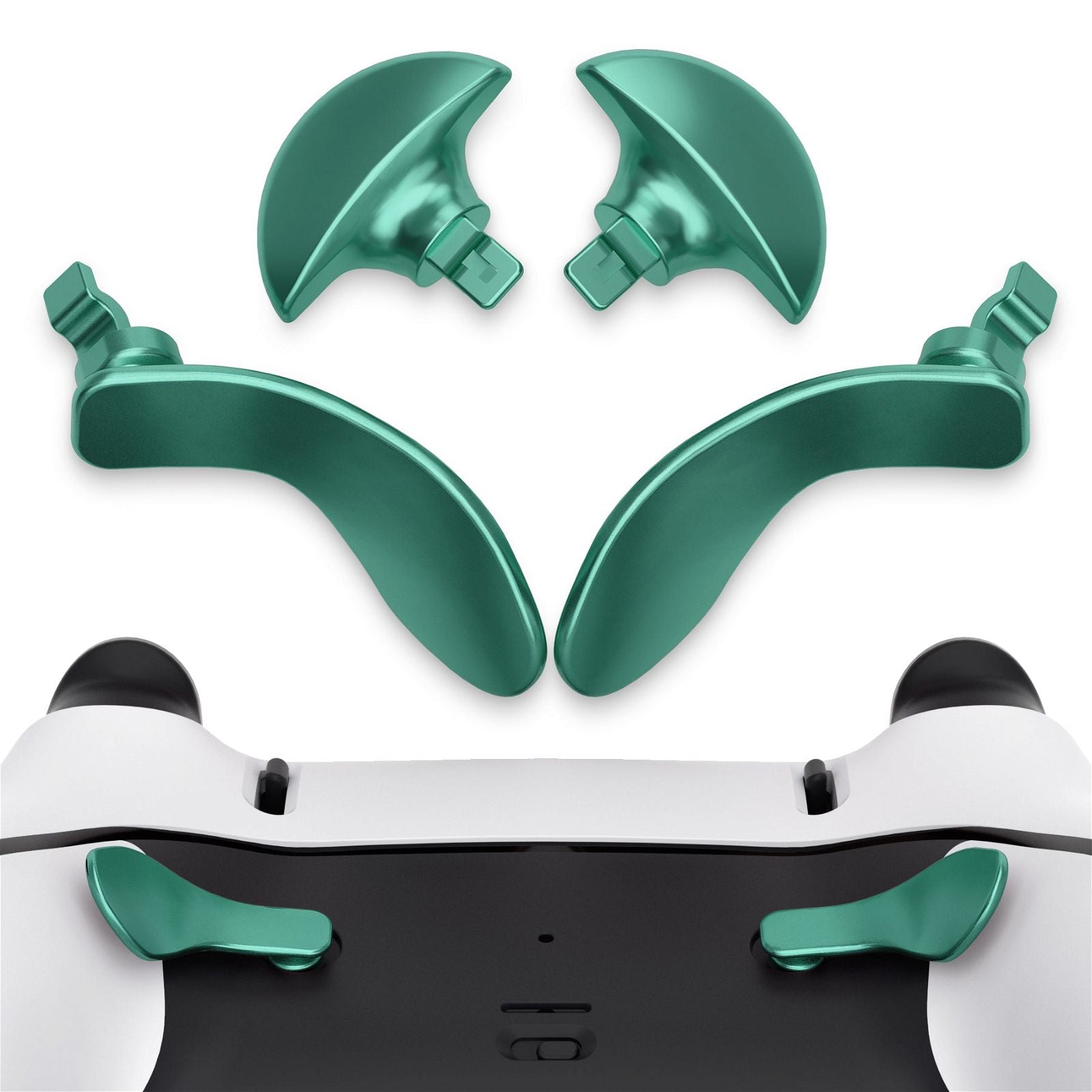 Metallic Aqua Green Replacement Interchangeable 4PCS Metal Back Buttons ...