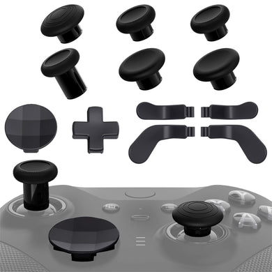 Metallic Black 13 in 1 Component Pack Kit Replacement Metal Thumbsticks & D-Pads & Paddles for Xbox Elite Series 2 & Elite 2 Core Controller (Model 1797) - IL903 - Extremerate Wholesale