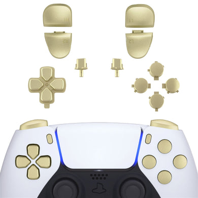 Metallic Champagne Gold 11in1 Button Kits Compatible With PS5 Controller BDM-030 & BDM-040 - JPF1041G3WS - Extremerate Wholesale