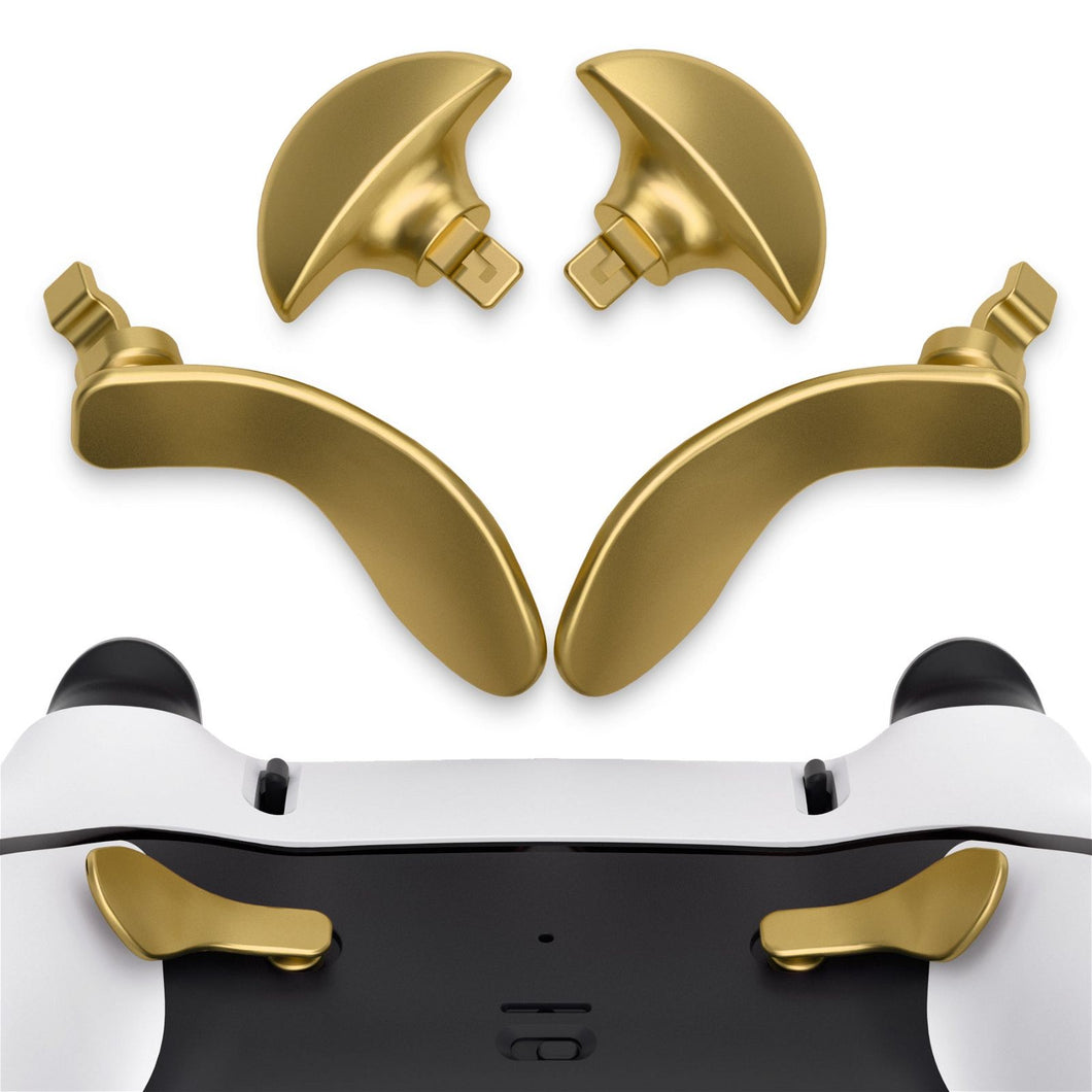 Metallic Hero Gold Replacement Interchangeable 4PCS Metal Back Buttons Back Paddles For PS5 Edge Controller -BHPFD002WS - Extremerate Wholesale