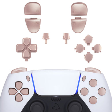 Metallic Rose Gold 11in1 Button Kits Compatible With PS5 Controller BDM-030 & BDM-040 - JPF1040G3WS - Extremerate Wholesale