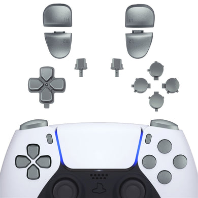 Metallic Steel Gray 11in1 Button Kits Compatible With PS5 Controller BDM-030 & BDM-040 - JPF1039G3WS - Extremerate Wholesale