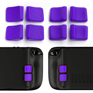 Mix Version Streamlined & Studded Design Purple Back Button Enhancement Set for Steam Deck LCD, Grip Improvement Button Protection Kit for Steam Deck OLED -PGSDM012 - Extremerate Wholesale