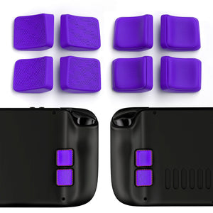 Mix Version Streamlined & Studded Design Purple Back Button Enhancement Set for Steam Deck LCD, Grip Improvement Button Protection Kit for Steam Deck OLED -PGSDM012 - Extremerate Wholesale