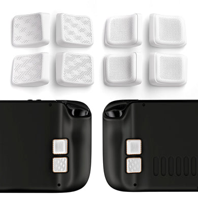 Mix Version Streamlined & Studded Design White Back Button Enhancement Set for Steam Deck LCD, Grip Improvement Button Protection Kit for Steam Deck OLED -PGSDM013 - Extremerate Wholesale