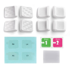 Mix Version Streamlined & Studded Design White Back Button Enhancement Set for Steam Deck LCD, Grip Improvement Button Protection Kit for Steam Deck OLED -PGSDM013 - Extremerate Wholesale