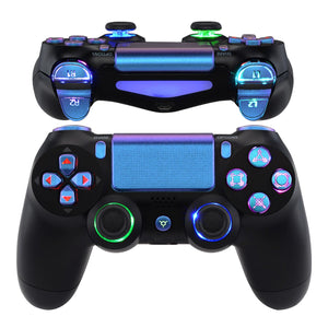 Multi-Colors Luminated D-pad Thumbstick Trigger Home Face Buttons Matte UV Chameleon Blue Purple Classical Symbols Buttons DTFS (DTF 2.0) LED Kit Compatible With PS4 Slim PS4 Pro Controller-P4LED04 - Extremerate Wholesale