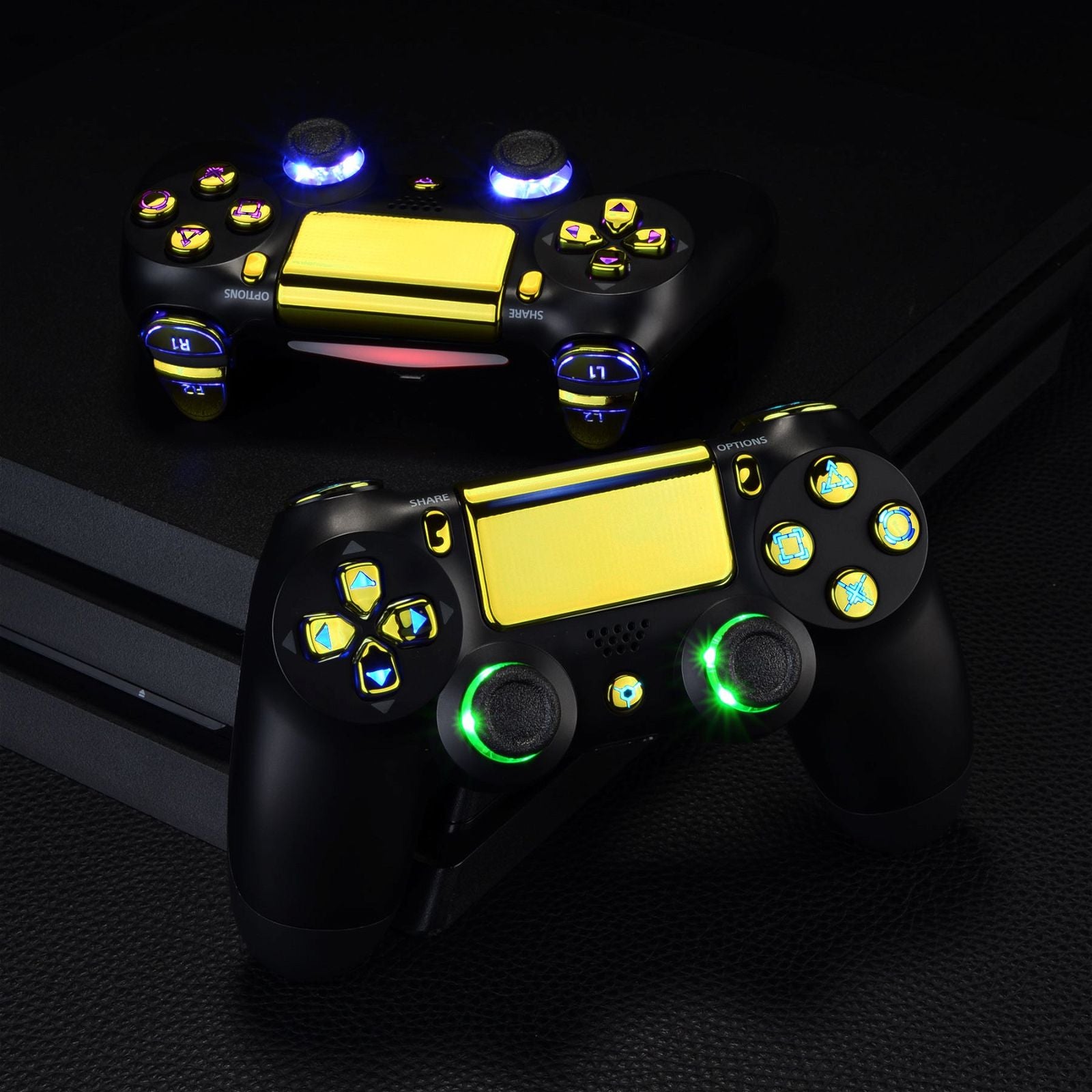 その他 PS4 Amazon.com: eXtremeRate Multi-Colors Luminated D-pad
