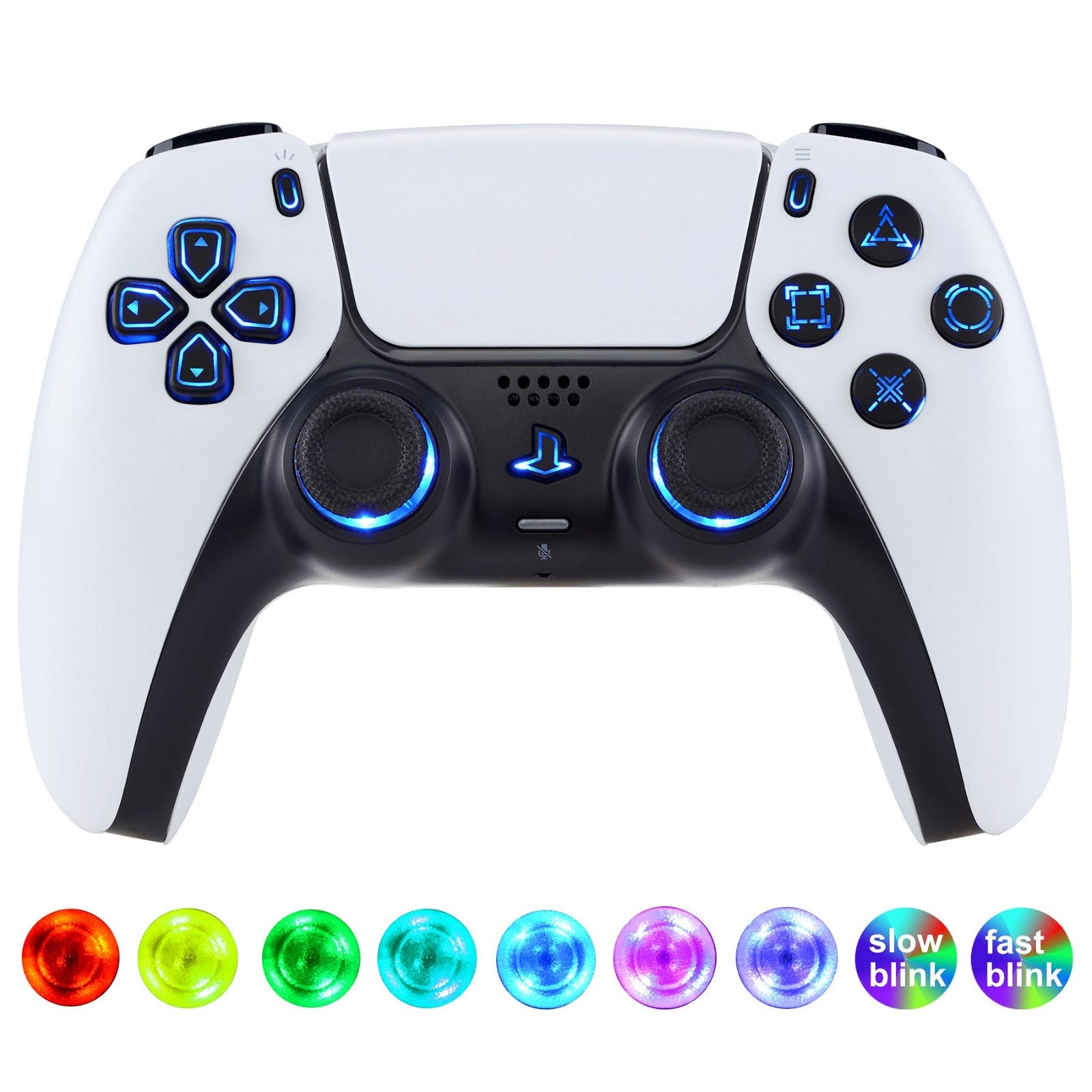 Multi-colors Luminated Matte UV Black Button DTF V3 LED Kit for PS5 ...