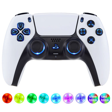 Multi-colors Luminated Matte UV Black Button DTF V3 LED Kit For PS5 Controller BDM-030 & BDM-040 - PFLED02G3 - Extremerate Wholesale