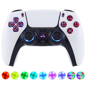 Multi-colors Luminated Matte UV Vampire Red Button DTF V3 LED Kit For PS5 Controller BDM-030 & BDM-040 - PFLED05G3 - Extremerate Wholesale