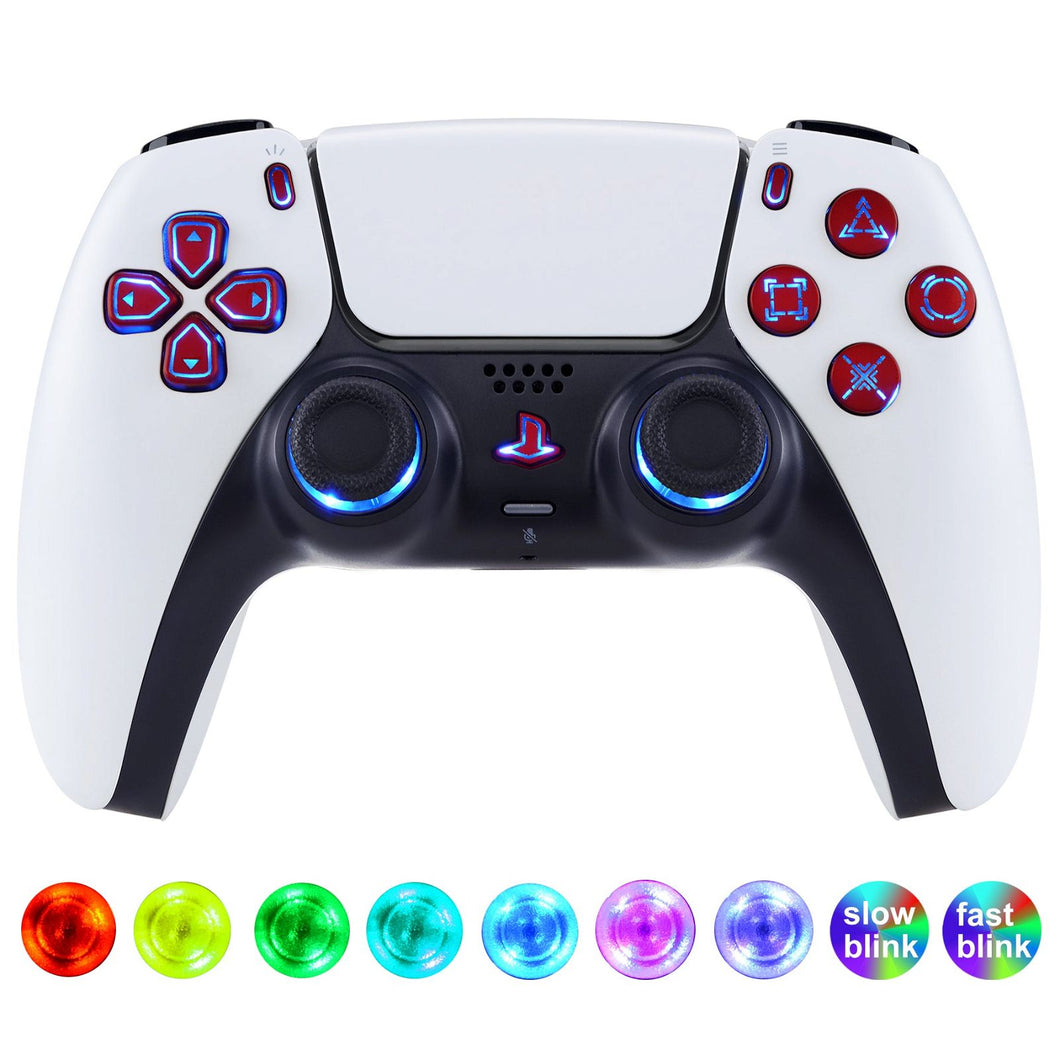 Multi-colors Luminated Matte UV Vampire Red Button DTF V3 LED Kit For PS5 Controller BDM-030 & BDM-040 - PFLED05G3 - Extremerate Wholesale
