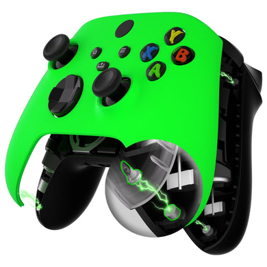 Neon Green Magnetic Replacement Front Housing Shell With Accent Rings For Xbox Series X & S Controller & Xbox Core Controller Model 1914 - MX3P3003WS - Extremerate Wholesale