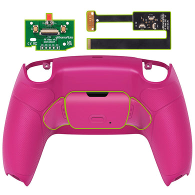 Nova Pink Rubberized Grip Remappable Rise 2.0 Remap Kit With Upgrade Board + Redesigned Back Shell + Back Buttons Compatible With PS5 Controller BDM-010 & BDM-020 - XPFU6009 - Extremerate Wholesale