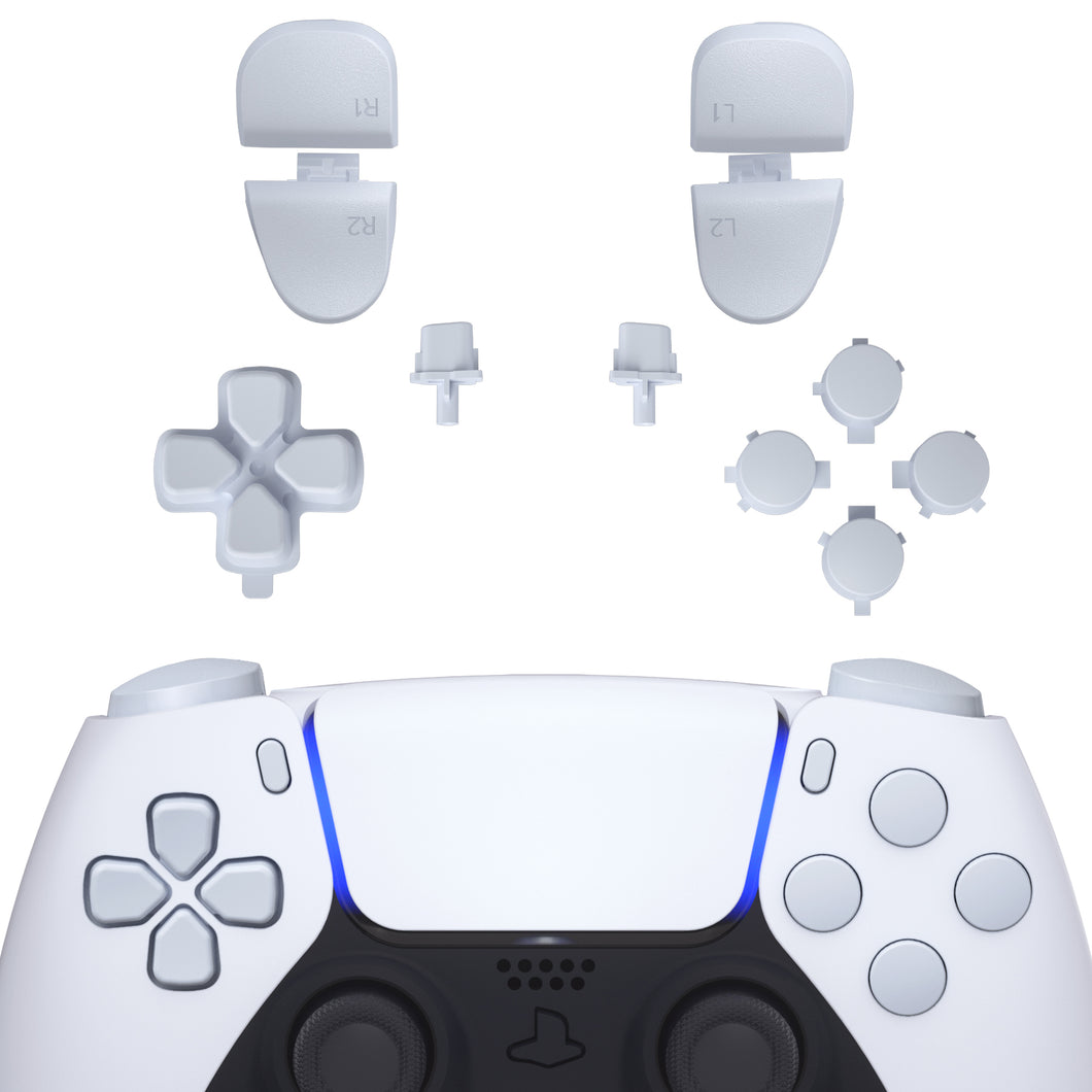 Original White 11in1 Button Kits Compatible With PS5 Controller BDM-030 & BDM-040 - JPF3025G3WS