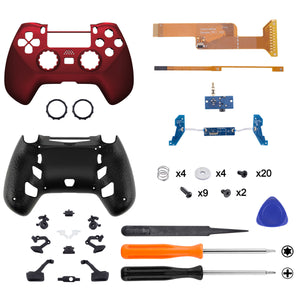 Vampire Red Decade Tournament Controller(DTC) Upgrade Kit With Upgrade Board & Ergonmic Shell & Back Buttons & Trigger Stops Compatible With PS4 Controller JDM-040/050/055-P4MG001 - Extremerate Wholesale