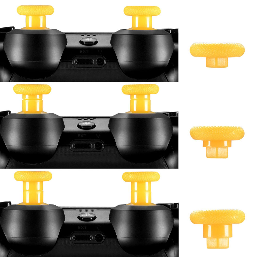 12pcs Removable Swap Thumb Grips Joystick Different Height + 2pcs Bottom Standards Enhancements Thumbsticks For Xbox one/PS4 Controller Yellow-XOJ0126 - Extremerate Wholesale