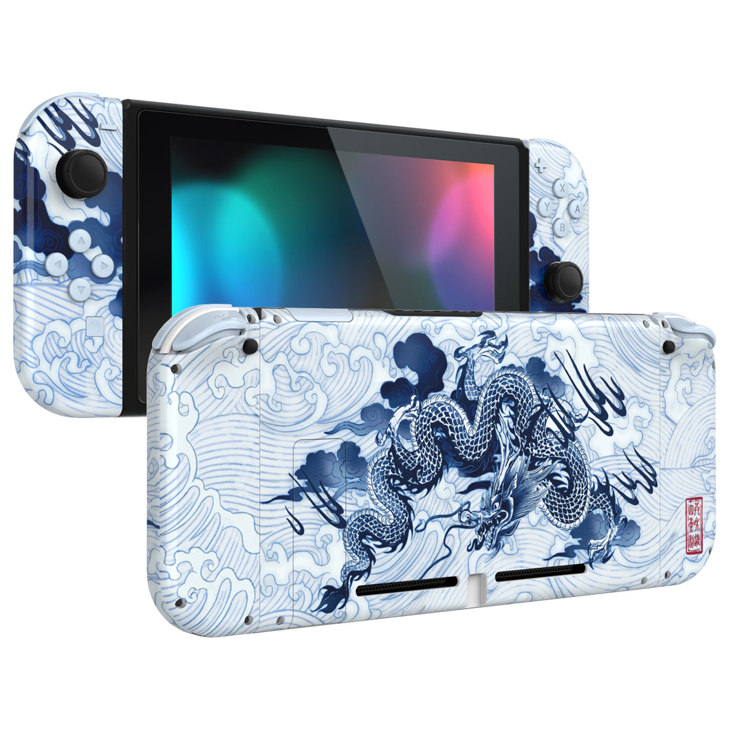 Porcelain Dragon Full Shells For NS Joycon-Without Any Buttons Included-QT128WS