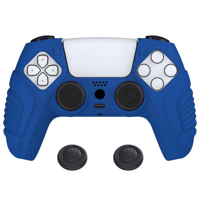 Racing Warrior Edition Deep Blue Silicone Protective Case Cover With Thumbstick Cap For PS5 Controller-KZPF003 - Extremerate Wholesale