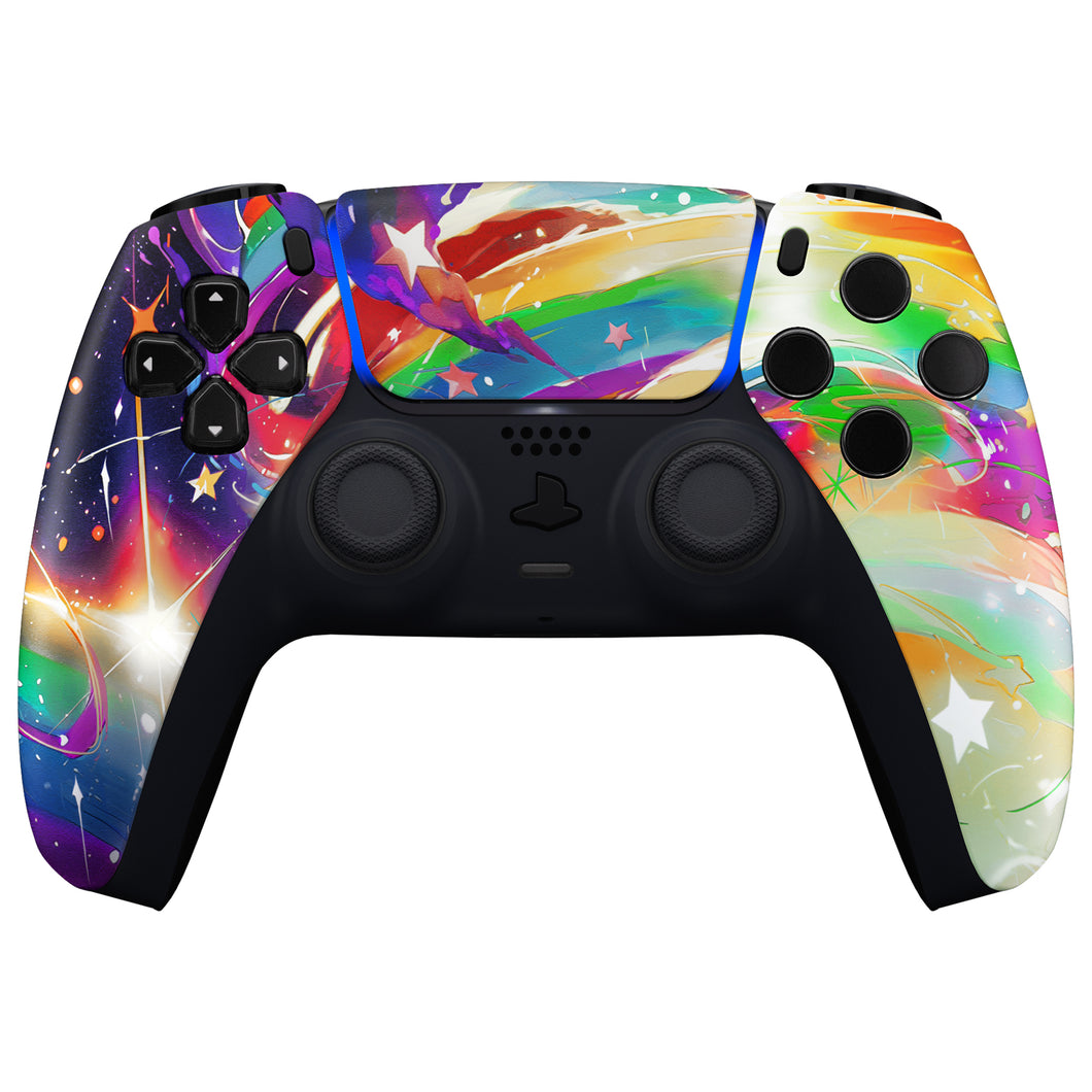 Rainbow Storm Front Shell With Touchpad Compatible With PS5 Controller BDM-010 & BDM-020 & BDM-030 & BDM-040- ZPFT1107G3WS