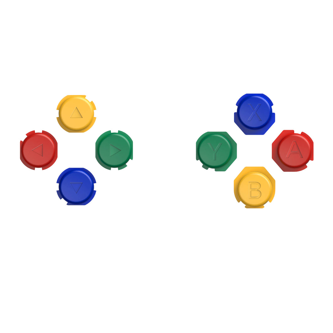 Red Yellow Blue Green 8 in1 ABXY Direction Button Kits For Nintendo Switch 2 Joycon - DDBNT122
