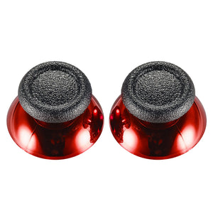 Replacement Chrome Red Black Rubber Thumbsticks Compatible With PS4 Controller-P4J0121 - Extremerate Wholesale