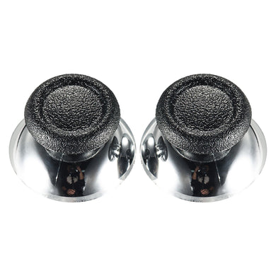 Replacement Chrome Silver Black Rubber Thumbsticks Compatible With PS4 Controller-P4J0120 - Extremerate Wholesale