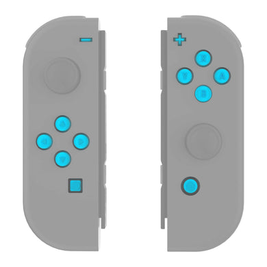 Replacement Controller ABXY Direction Home Capture + - Jelly Buttons, Two-Tone Blue & Clear With Symbols Action Face Keys For NS Switch Joycon & OLED Joycon-AJ7006WS - Extremerate Wholesale