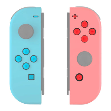 Replacement Controller ABXY Direction Home Capture + - Jelly Buttons, Two-Tone Blue & Red & Clear With Symbols Action Face Keys For NS Switch Joycon & OLED Joycon-AJ7010WS - Extremerate Wholesale