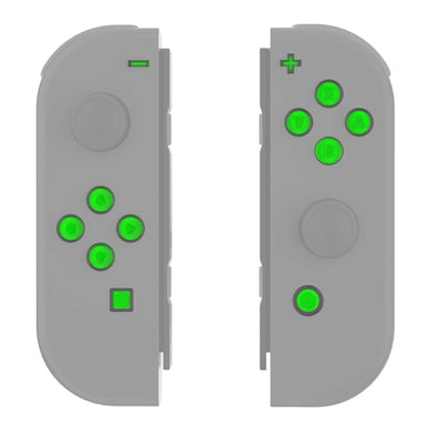 Replacement Controller ABXY Direction Home Capture + - Jelly Buttons, Two-Tone Green & Clear With Symbols Action Face Keys For NS Switch Joycon & OLED Joycon-AJ7004WS - Extremerate Wholesale