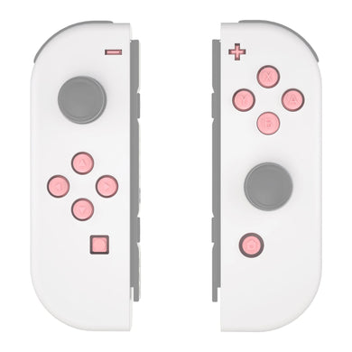 Replacement Controller ABXY Direction Home Capture + - Jelly Buttons, Two-Tone Pale Red & Clear With Symbols Action Face Keys For NS Switch Joycon & OLED Joycon-AJ7002WS - Extremerate Wholesale