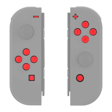 Replacement Controller ABXY Direction Home Capture + - Jelly Buttons, Two-Tone Red & Clear With Symbols Action Face Keys For NS Switch Joycon & OLED Joycon-AJ7007WS - Extremerate Wholesale