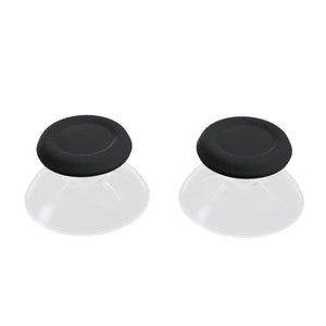 Replacement Double Injection Transparent Clear + Black Rubber Thumbsticks Compatible With PS4 Controller-P4J0128WS - Extremerate Wholesale