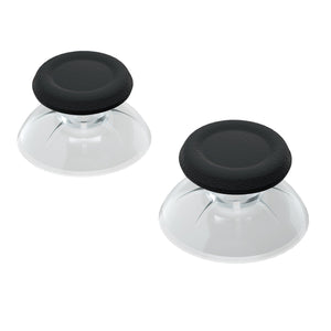 Replacement Double Injection Transparent Clear + Black Rubber Thumbsticks Compatible With PS4 Controller-P4J0128WS - Extremerate Wholesale
