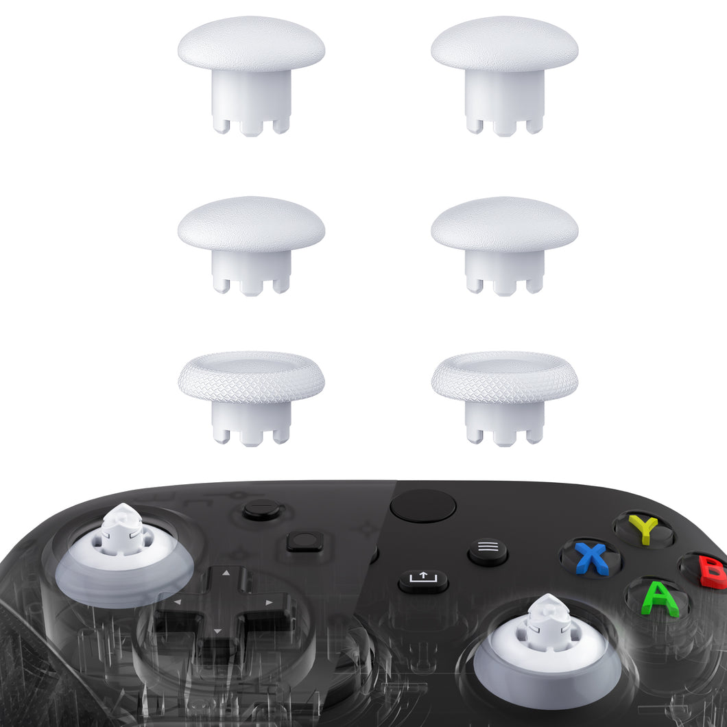 Robot White EDGE Sticks Replacement Interchangeable Thumbsticks for Xbox Series X/S & Xbox Core & Xbox One X/S & Xbox Elite V1 & NS Switch Pro Controller - AGLX3M002WS