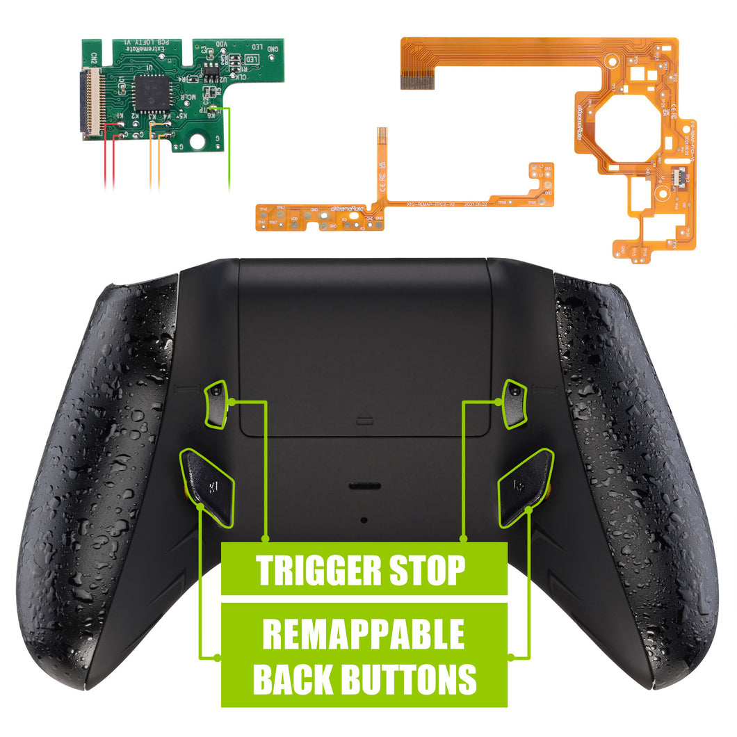 Soft Touch Lofty Remap Kit With Game Custom Main Accessories + Spare Accessories + Accessories Black Left and Right Hand Handles For Xbox One S Controller-X1RM001