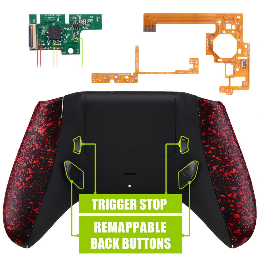Soft Touch Lofty Remap Kit With Game Custom Main Accessories + Spare Accessories + Accessories Red Left And Right Hand Handles For Xbox One S Controller-X1RM004